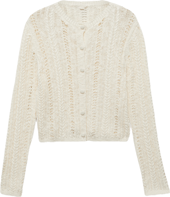 Women's Openwork Knit Cardigan