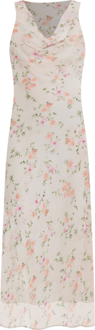 Women's Draped Floral Dress