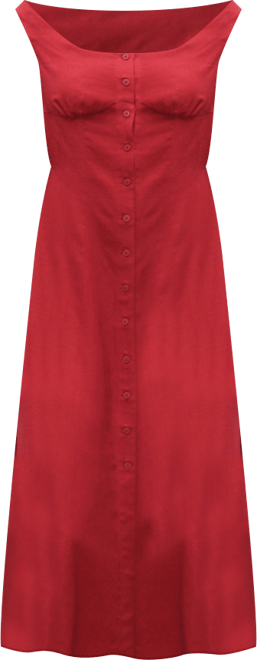 Women's Buttoned Midi Dress