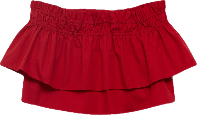 Women's Strapless Ruffle Top