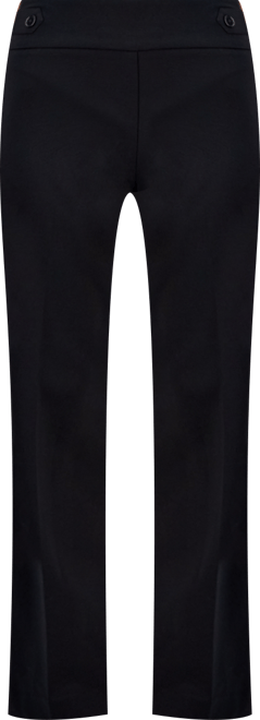 Ak Anne Klein Petite Mid-Rise Side-Tab Straight-Leg Pants