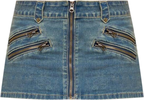 Women's Ronan Zip Up Denim Mini Skort
