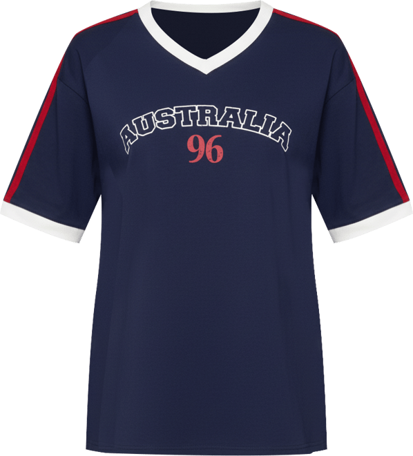 Women's Australia 96 Contrast Oversized T Shirt