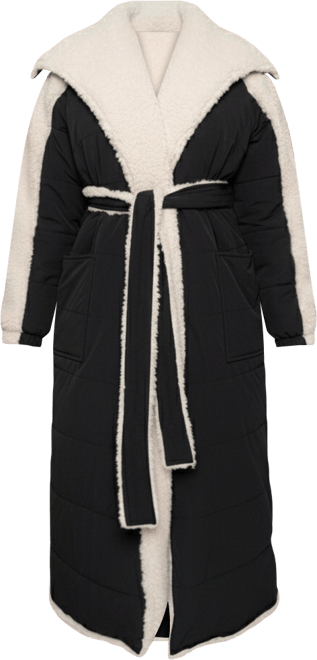 Women's Contrast Sherpa Coat