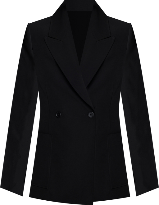 Women's Luxe Twill Double-Breasted Blazer