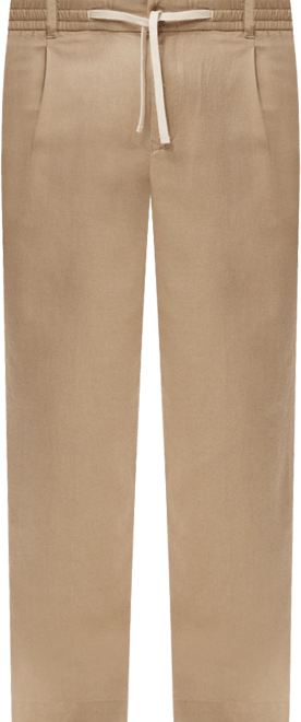 Men's Slim-Fit Drawstring Linen Pants