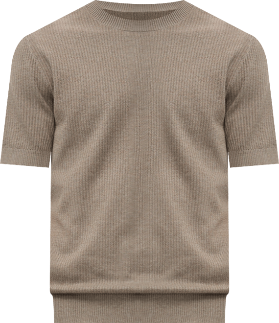 Men's Ribbed Knit T-Shirt