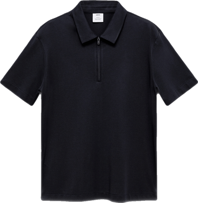 Men's Zip Neck Polo Shirt
