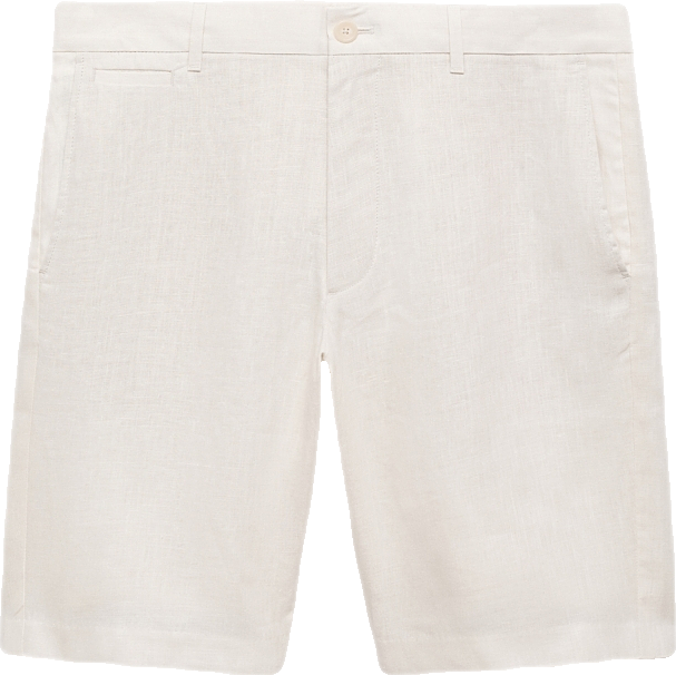 Men's Slim-Fit Linen Bermuda Shorts