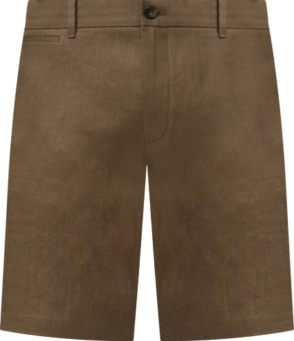 Men's Slim-Fit Linen Bermuda Shorts