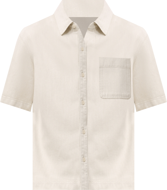 Men's Short Sleeve Linen-Blend Shirt