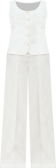 Women's Suit-Style Linen Jumpsuit