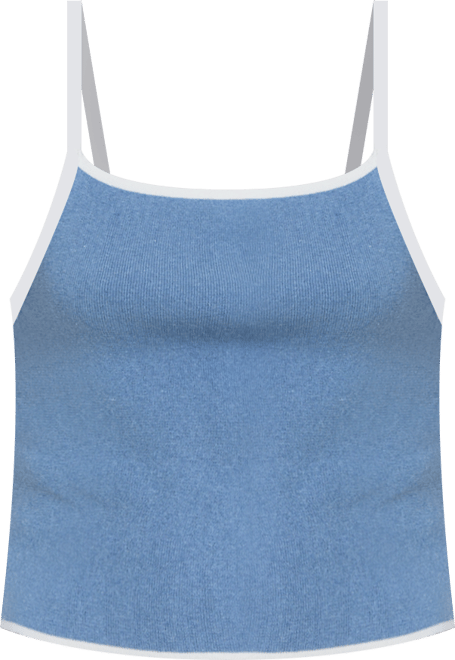 Women's Contrasting Trim Knitted Top