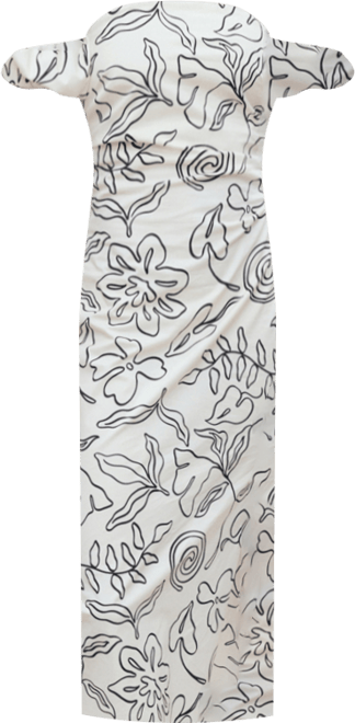 Women's Strapless Floral Dress