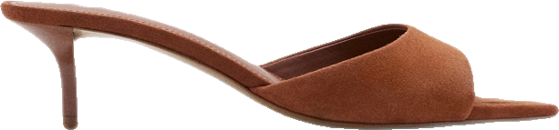 Women's Kitten Heel Leather Sandals