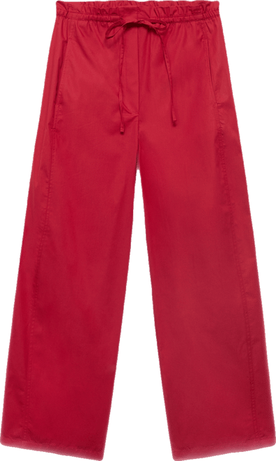 Women's Paper Bag Cotton Pants