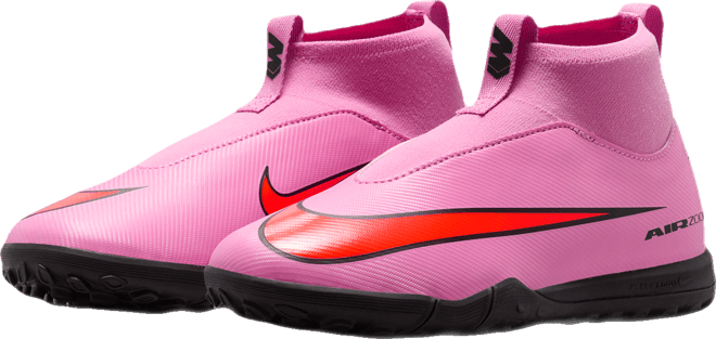 Nike Jr. Mercurial Superfly 10 Academy รองเท้าฟุตบอลหุ้มข้อสูงเด็กเล็ก/เด็กโตสำหรับพื้นสนามหญ้าเทียมสั้น