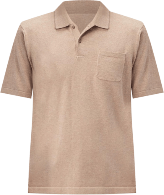 Men's Cotton Silk Cashmere Blend Polo T-Shirt