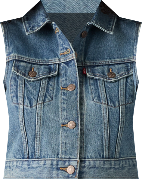 Women's Denim Trucker Vest