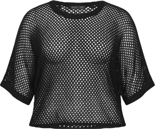 Plus Size Crochet Knit Top