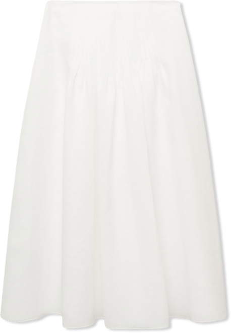 Women's Ramie Pleated Skirt