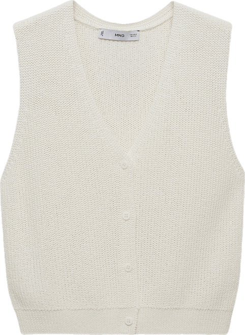 Women's Openwork Knitted Sweater Vest