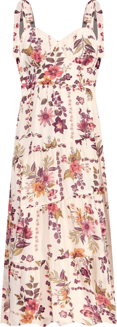 Juniors' Pebble Chiffon Printed Sleeveless Midi Dress