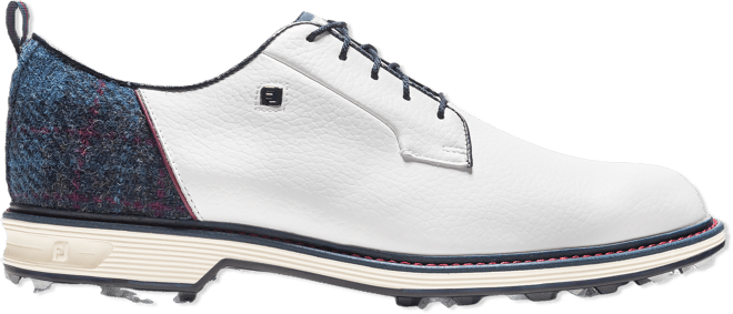 フットジョイ　Harris Tweed ゴルフシューズ ホワイト/グリーン Free Shipping - FootJoy Premiere Series Field LX Harris Tweed