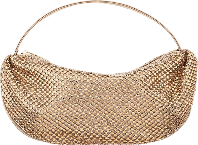 Half Moon Crystal Netting Bag