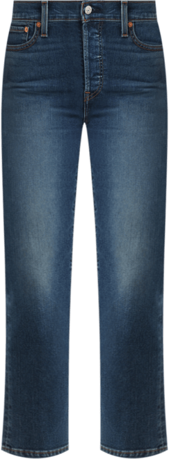 Women's Wedgie Straight-Leg High Rise Cropped Jeans