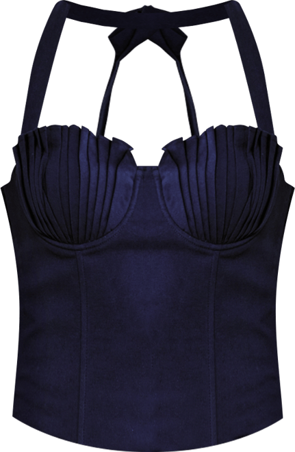 Women's Pearla Pleated-Bust Halter Top