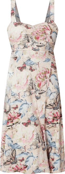 Women's Sweetheart Fit and Flare Midi Dress