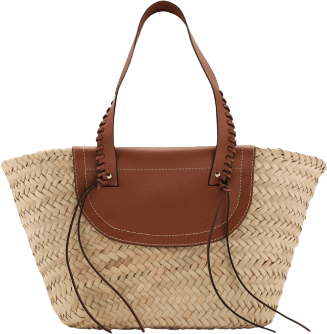 Women's Natural Fiber Basket Bag