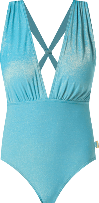 Women's Sparkle Plunge One-Piece Swimsuit