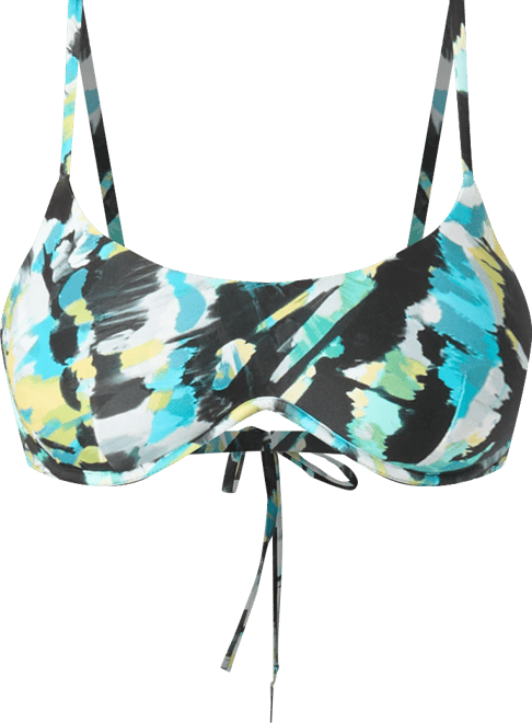 Women's Printed Scoop Neck Underwire Bikini Top