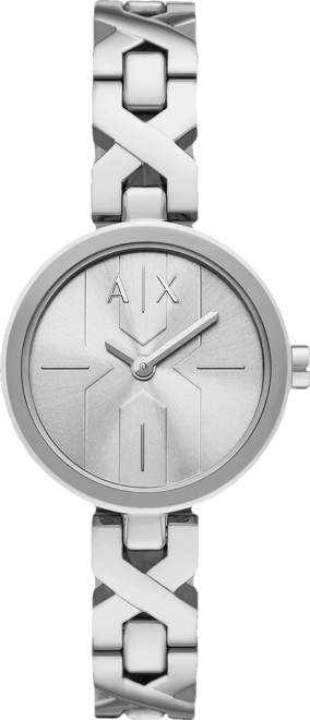 Women's Quartz Two-Hand Silver Stainless Steel Watch, 32mm