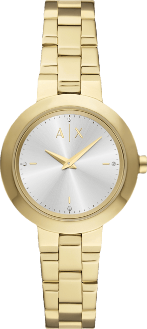 Women's Quartz Two-Hand Gold Stainless Steel Watch, 36mm