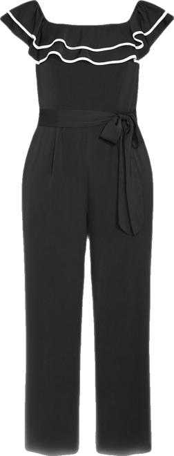 Women's Demure Off Shoulder Frill Jumpsuit