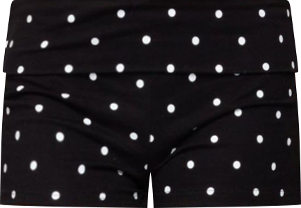 Womens Chelsie Polka Dot Foldover Shorts