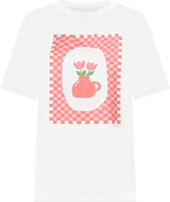Women's Flower Vase Oversized T Shirt