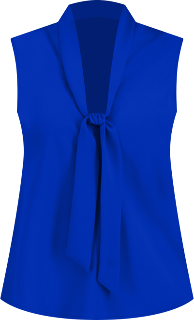 Women's Sleeveless Tie-Neck Top, Regular & Petite