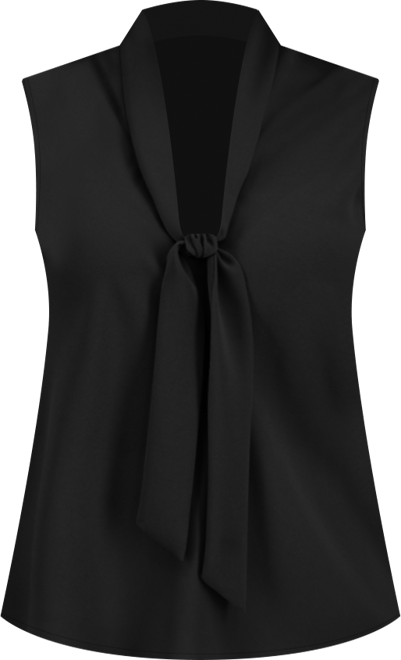 Women's Sleeveless Tie-Neck Top, Regular & Petite