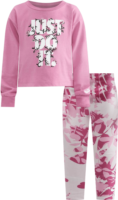 Nike Toddler Printed Club Long Sleeve T-Shirt and Leggings Set