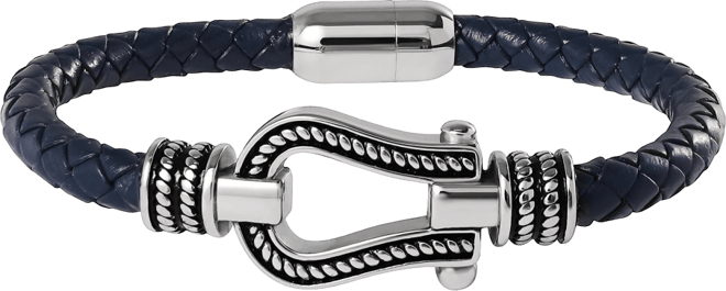 Horseshoe Navy Cord Bracelet