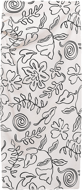 Women's Slit Printed Long Skirt