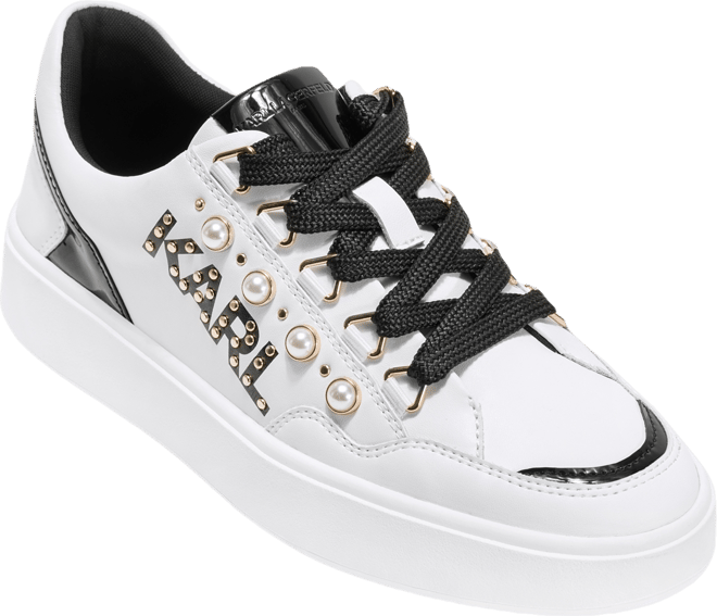KARL LAGERFELD PARIS Women's Stazie Lace-Up Sneakers - Macy's