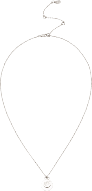 Sterling Silver Logo Pendant Necklace, 16" + 3" extender