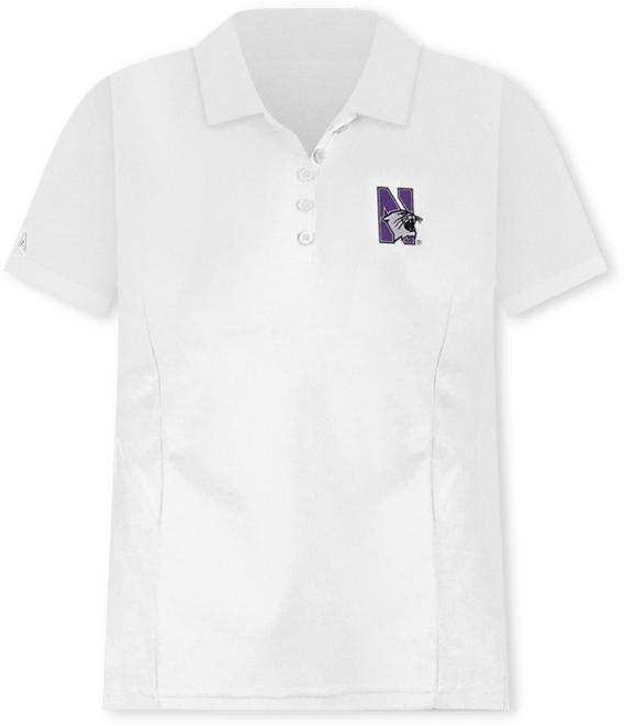 Women's White Northwestern Wildcats Legacy Pique Polo Shirt