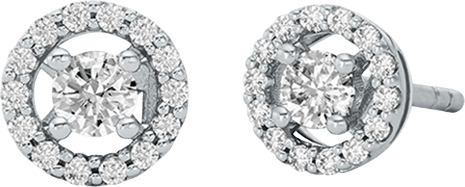 Rhodium-Plated Sterling Silver Stud Earrings