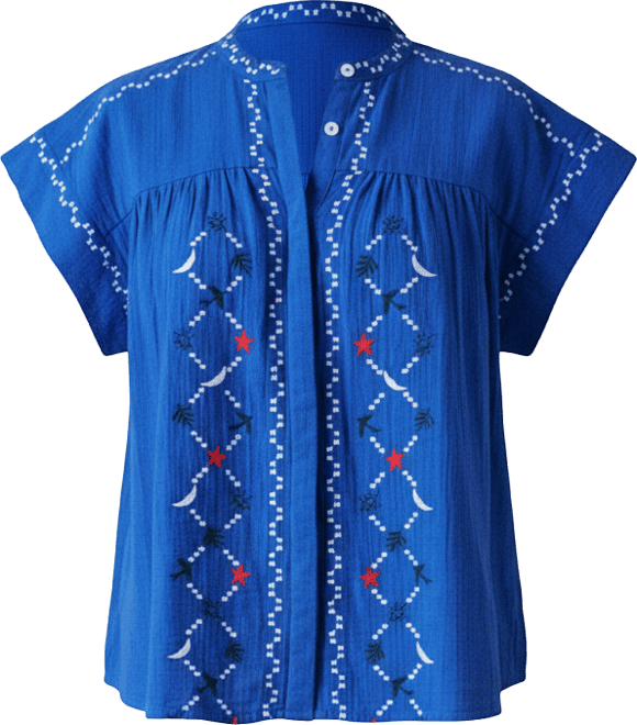 Coves Embroidered Top